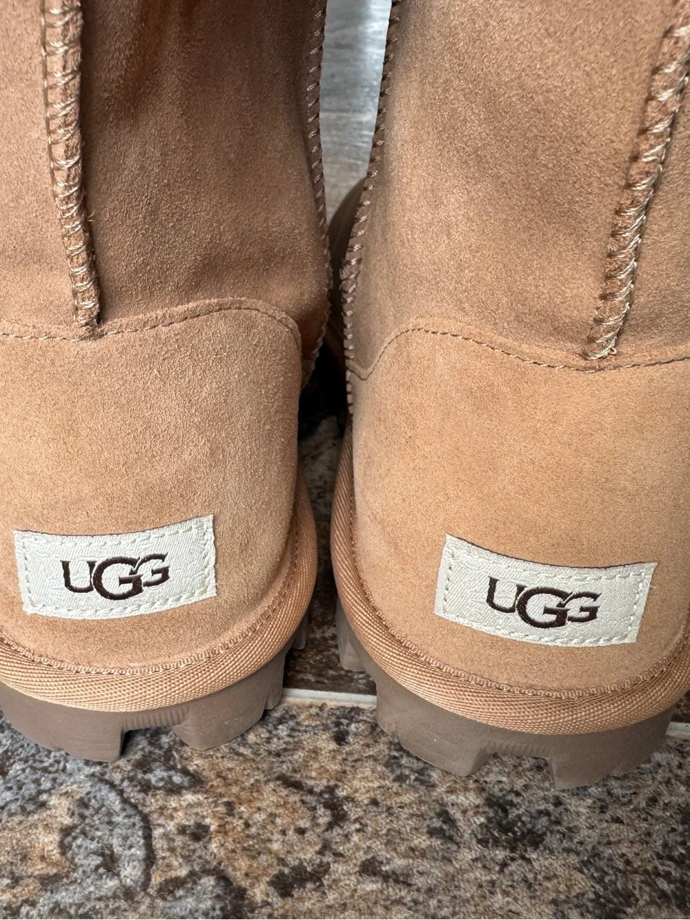 NEW!!! UGG Essential Short Boots- Chestnut tan, Women’s Size 10